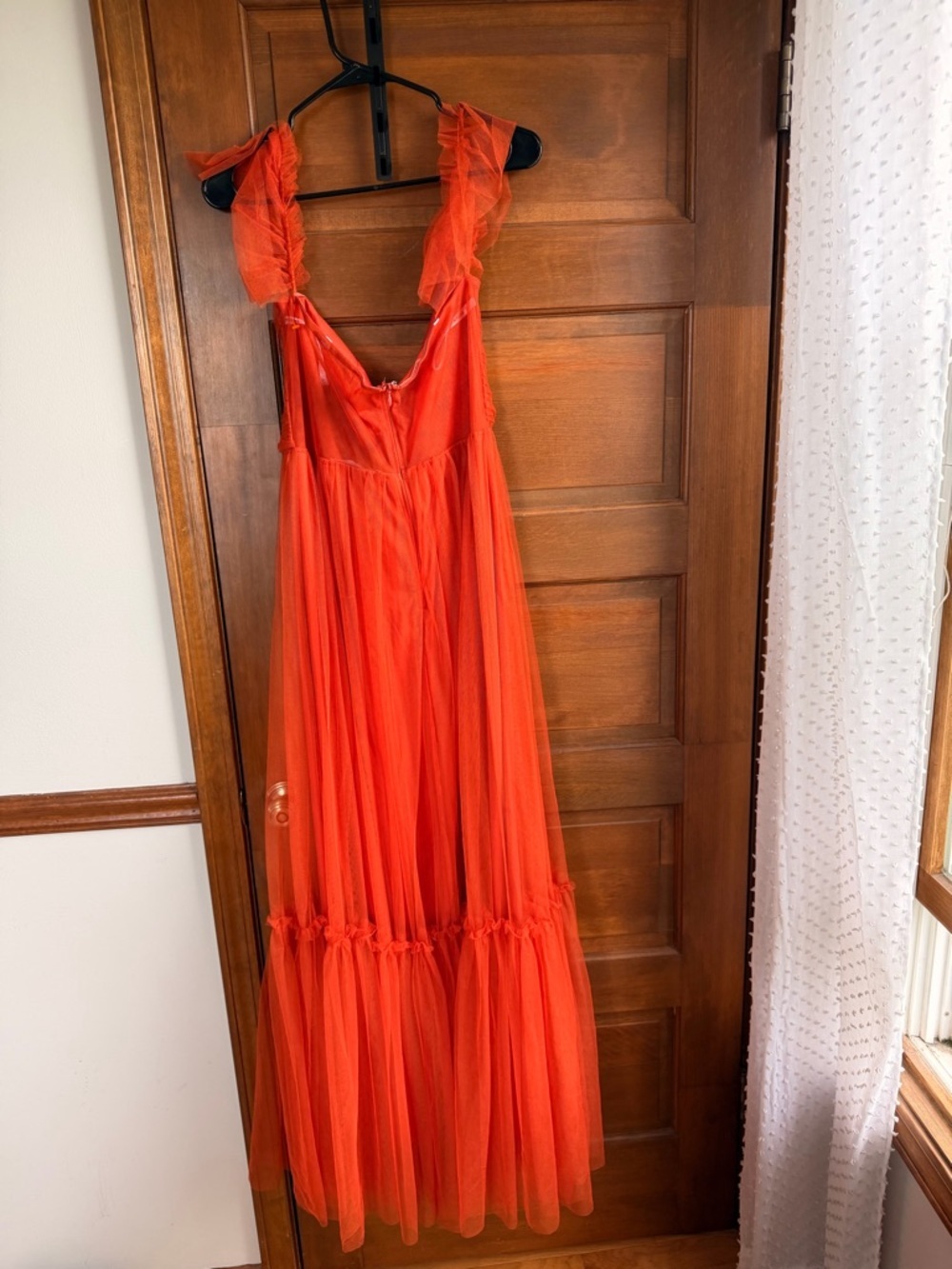 Terracotta Tulle Maxi Length Dress 🏵️ - Picture 5 of 8